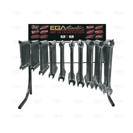 DISPLAY OF DE 165 COMBINATION WRENCHES 8-19 MM AEROSPATIAL CHROME PLATING - EGA Master