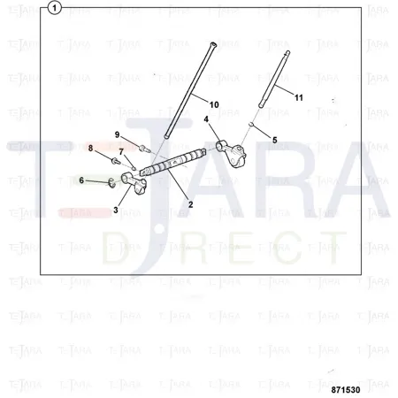 JCB Part No.# SC1439145, Rod push - JCB Spare Parts