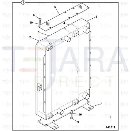 JCB Part No.# 30/926547, COOLER, COMBINATION - JCB Spare Parts