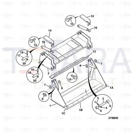 JCB Part No.# 551/60150, Ram assembly - JCB Spare Parts