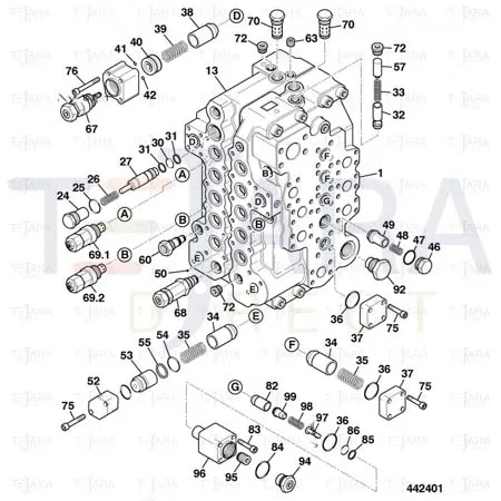 JCB Part No.# 25/221633, SEAL - JCB Spare Parts