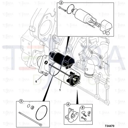 JCB Part No.# 714/40306, Kit-brush 12 Volt - JCB Spare Parts
