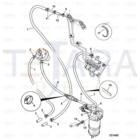 JCB Part No.# 649/51130, HOSE,FUEL - JCB Spare Parts