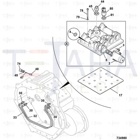 JCB Part No.# 830/11638, PIPE ASSY - REV - HIGH - JCB Spare Parts