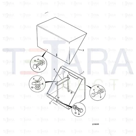 JCB Part No.# 826/01115, WING-NUT M6 - JCB Spare Parts