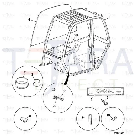 JCB Part No.# 162/03654, MOUNTING STRIP. - JCB Spare Parts