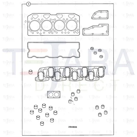 JCB Part No.# 02/201930, KIT-GASKET TOP - JCB Spare Parts