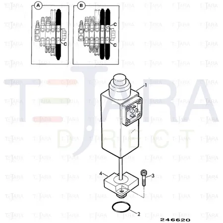 JCB Part No.# 332/C8797, Screw cap csk hea - JCB Spare Parts