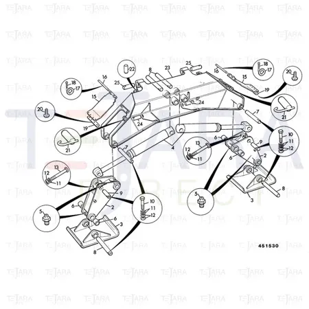 JCB Part No.# 811/90484, P/PIN 44.4*165 COATED(00037) - JCB Spare Parts