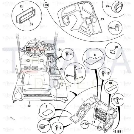 JCB Part No.# 1430/1102, (W) (P) SCREW-CSK HEAD - JCB Spare Parts