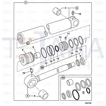 JCB Part No.# 903/20405, KIT SEAL - JCB Spare Parts