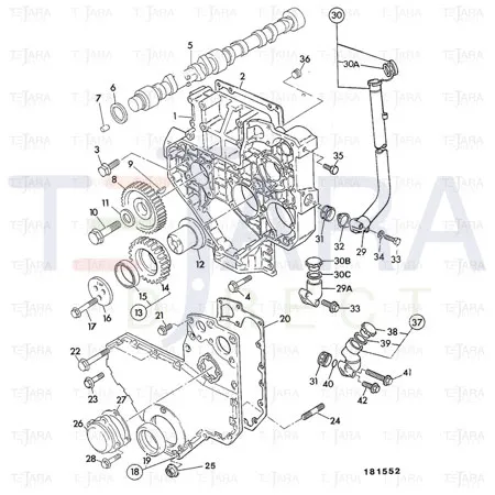 JCB Part No.# 2102/0604, PIN TENSION - JCB Spare Parts