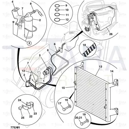 JCB Part No.# 649/51768, A/C HOSE 1628mm - JCB Spare Parts
