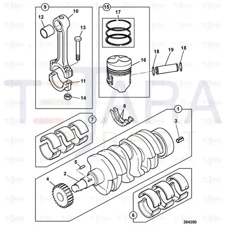 JCB Part No.# 02/630721, KIT -B/E BEARING - JCB Spare Parts