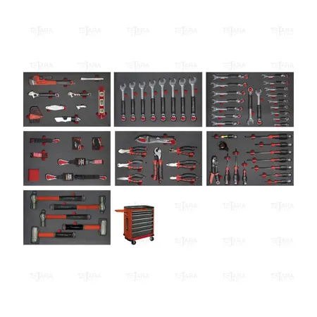 SET 1 - TOOLS ROLLER CABINET FOAMS ANTIDROP ACO - EGA Master