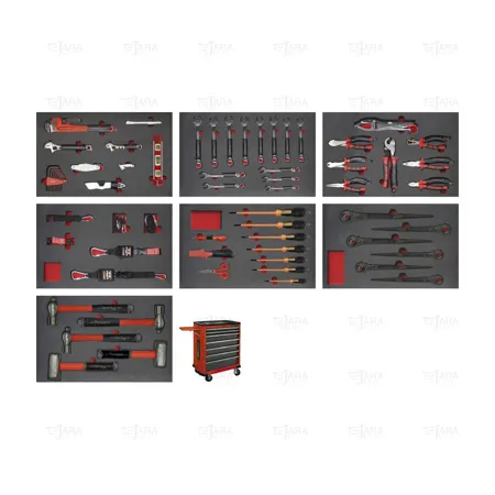 SET 6- TOOLS ROLLER CABINET EVA FOAMS ANTIDROP ACO - EGA Master