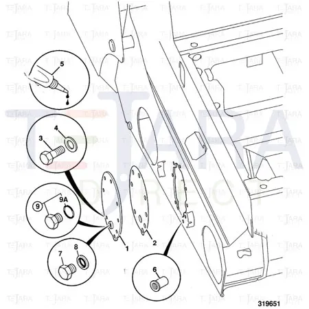 JCB Part No.# 813/10101, GASKET MOTOR COVER - JCB Spare Parts
