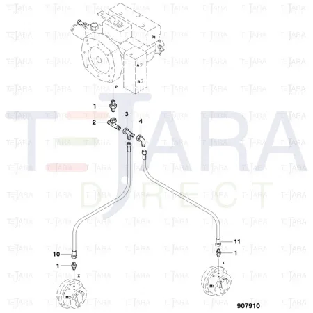 JCB Part No.# 2883/39171, HOSE - JCB Spare Parts