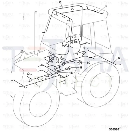 JCB Part No.# 721/10581, HARNESS-4CX LINK - JCB Spare Parts
