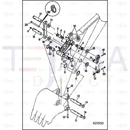JCB Part No.# JRV0593, BUSH;STEEL - JCB Spare Parts
