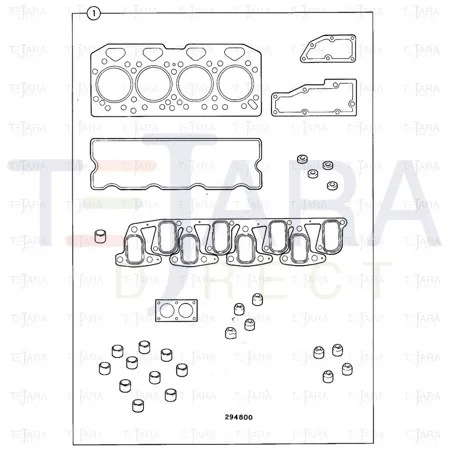JCB Part No.# 02/201850, KIT-GASKET TOP - JCB Spare Parts
