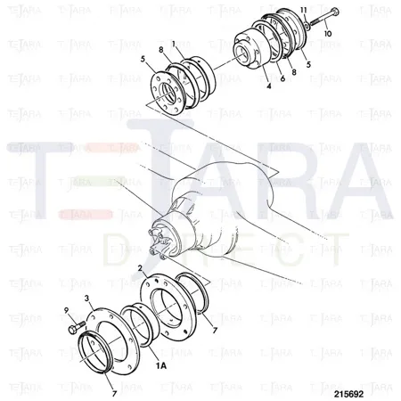 JCB Part No.# 813/00430, REAR AXLE PIVOT SEAL - JCB Spare Parts