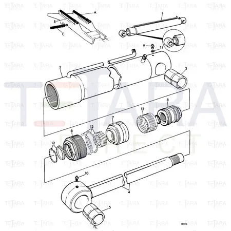 JCB Part No.# 590/10300, ROD PISTON - JCB Spare Parts