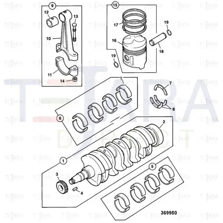 JCB Part No.# 02/634022, CONROD ASSEMBLY - JCB Spare Parts