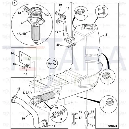 JCB Part No.# 32/925363, ELEMENT - 10 MICRON - JCB Spare Parts