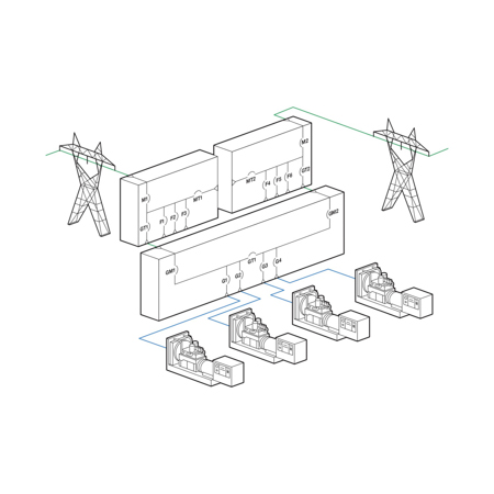 Paralleling Switchgear, Dual-Utility System – Ring