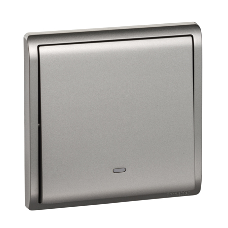 Schneider, Pieno - 16A 250V - 1 gang 2 way switch with fluorescent locator (AS)