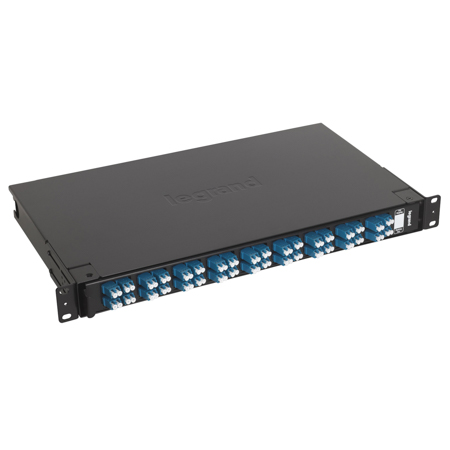 Legrand, LCS³ equipped 19" optic drawer - rotating - 36 LC duplex single-mode connectors for 72 fibres