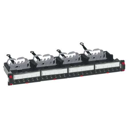 Legrand, Flat patch panel equipped with 24 RJ 45 connectors LCS³ - 19" - 1U - Cat.6 A STP