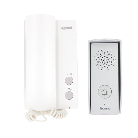 Complete ONE FAMILY kit with handset door entry unit and Entrance Panel, with rain-shield. | 369500 | 3414970829450 | LEGRAND