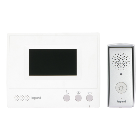 Complete ONE FAMILY kit with handsfree colour 4.3" video indoor unit and Entrance Panel, with rain-shield. | 369560 | 3414970829535 | LEGRAND