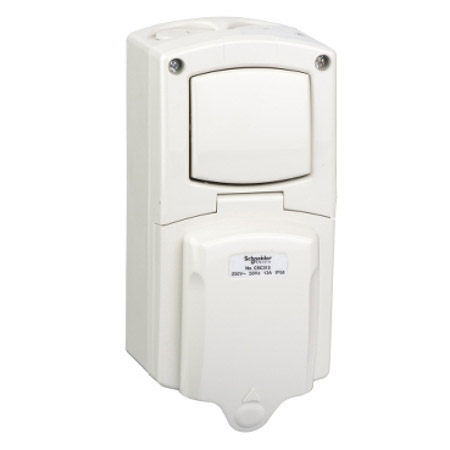 Schneider, 13A IP66 SURFACE MO "SWITCHED SOCKET