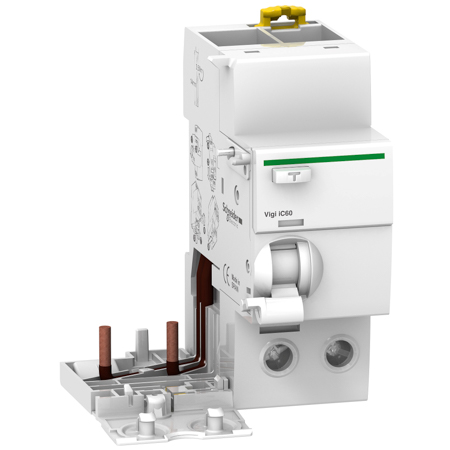 Schneider, Vigi iC60 - earth leakage add-on block - 2P - 63A - 30mA - AC type