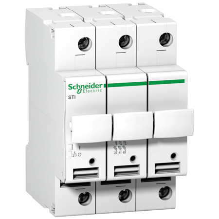 Schneider, Acti 9 - fuse-disconnector STI - 3 poles - 25 A - for fuse 10.3 x 38 mm