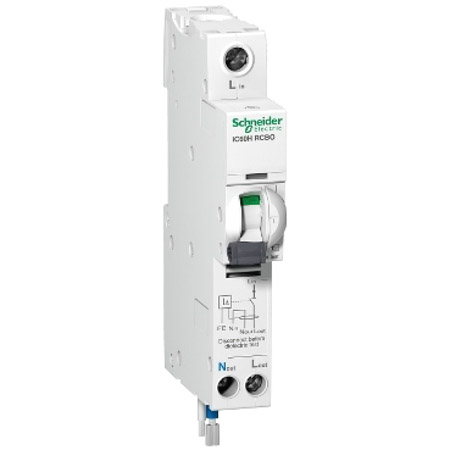 Schneider, IC60H RCBO 1PPNS 10A C 30MA A 230V