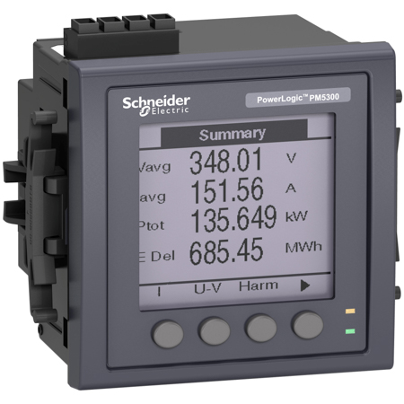 Schneider,  PM5310 Meter, modbus, up to 31st H, 256K 2DI/2DO 35 alarms