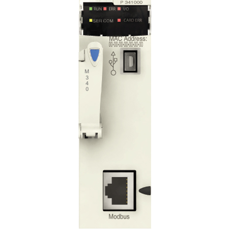 Schneider, processor module M340 - max 512 discrete + 128 analog I/O - Modbus