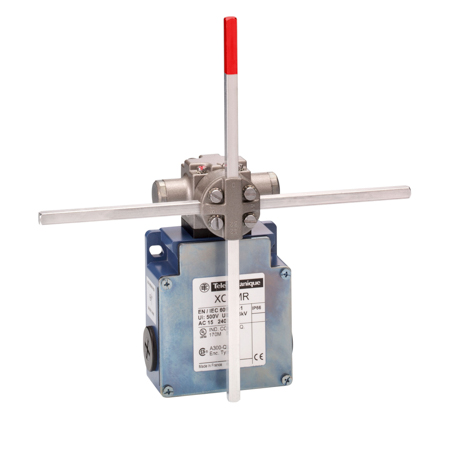 Schneider, limit switch XCKMR - stay put crossed rods lever 6mm - 2x(2 NC) - slow - Pg13