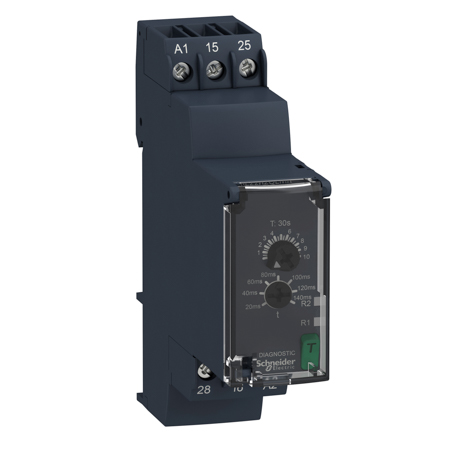 Schneider, Star-Delta Timing Relay - 0.3s…30s - 24…240V AC/DC - 2C/O