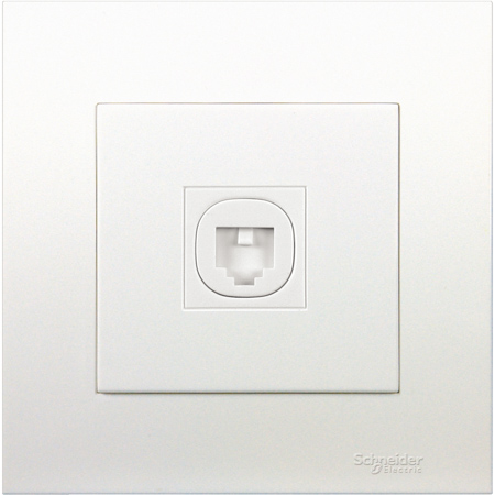 Schneider,  1GANG TELEPHONE OUTLET WITH SHUTTER