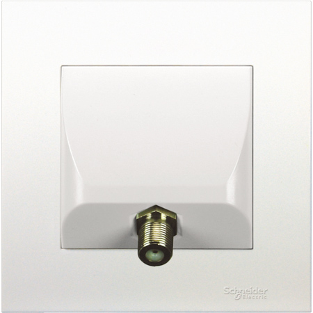 Schneider,  1GANG CABLE TV "F" CONNECTOR