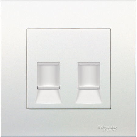 Schneider,  2G CAT 6 DATA OUTLET WITH SHUTTER3K36A1