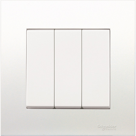 Schneider,  16AX 250V 3 Gang 2 Way Switch