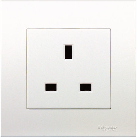 Schneider,  13A 250V 1 Gang Socket