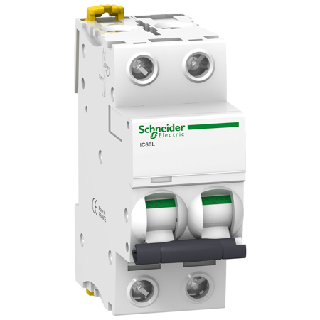 Schneider,  iC60L - miniature circuit breaker - 2P - 2A - K curve