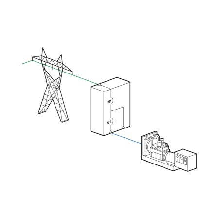 Paralleling Switchgear, Single Utility - 1 Generator